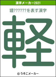 罎??????の2021年の漢字メーカー結果