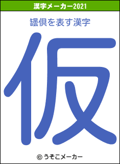 罎倶の2021年の漢字メーカー結果