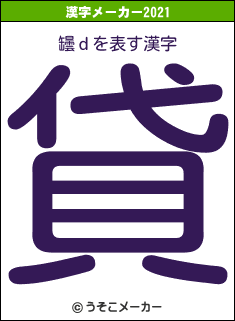 罎ｄの2021年の漢字メーカー結果