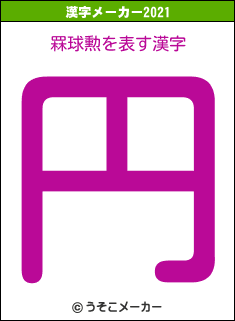 罧球勲の2021年の漢字メーカー結果