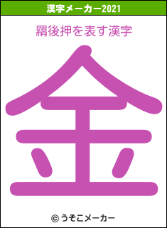 羂後押の2021年の漢字メーカー結果