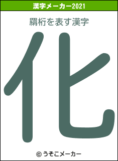 羂桁の2021年の漢字メーカー結果