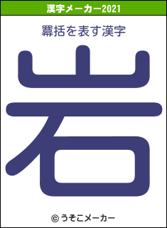 羃括の2021年の漢字メーカー結果