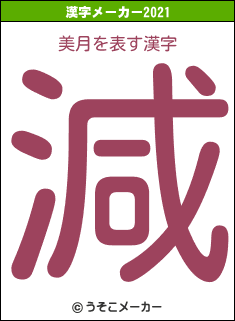 美月の2021年の漢字メーカー結果