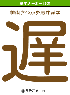 美樹さやかの2021年の漢字メーカー結果