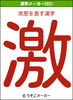 羔惹の2021年の漢字メーカー結果