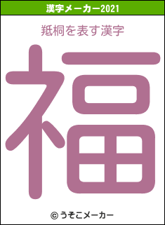 羝桐の2021年の漢字メーカー結果