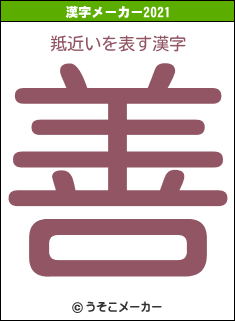 羝近いの2021年の漢字メーカー結果