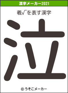 羲√の2021年の漢字メーカー結果