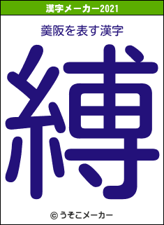 羹阪の2021年の漢字メーカー結果