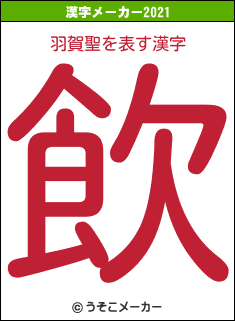 羽賀聖の2021年の漢字メーカー結果