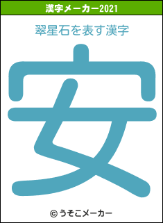 翠星石の2021年の漢字メーカー結果