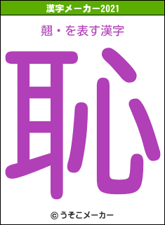 翹Ƿの2021年の漢字メーカー結果