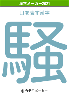 耳の2021年の漢字メーカー結果