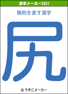 聴則の2021年の漢字メーカー結果