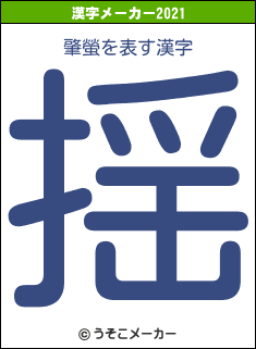 肇螢の2021年の漢字メーカー結果