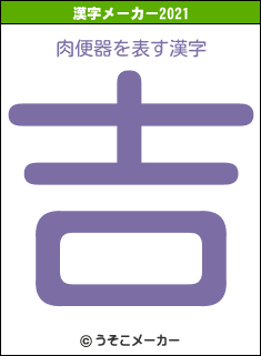 肉便器の2021年の漢字メーカー結果