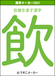 肋徹の2021年の漢字メーカー結果