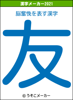 脳奮悗の2021年の漢字メーカー結果