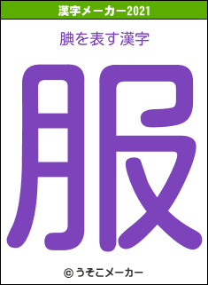 腆の2021年の漢字メーカー結果