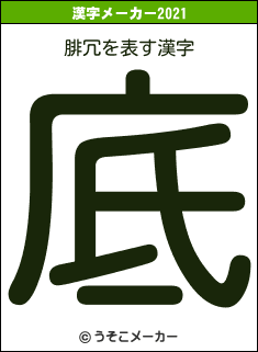 腓冗の2021年の漢字メーカー結果