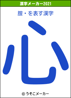 腟鎊の2021年の漢字メーカー結果