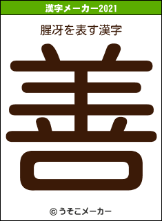 腥冴の2021年の漢字メーカー結果