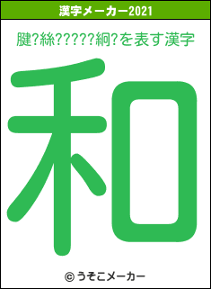 腱?絲?????絅?の2021年の漢字メーカー結果