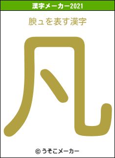 腴ュの2021年の漢字メーカー結果