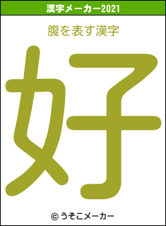 腹の2021年の漢字メーカー結果