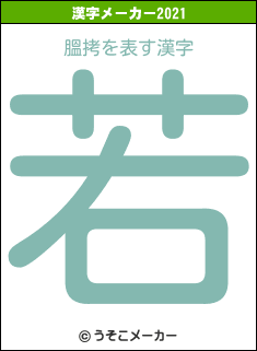 膃拷の2021年の漢字メーカー結果