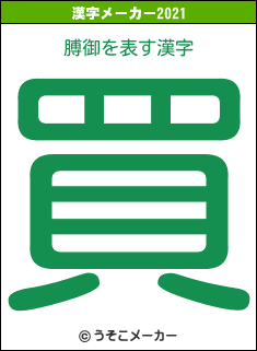 膊御の2021年の漢字メーカー結果