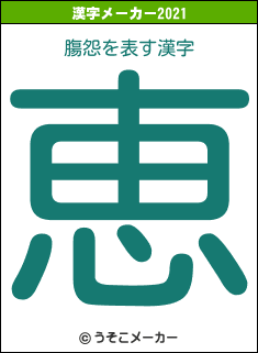 膓怨の2021年の漢字メーカー結果