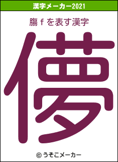 膓ｆの2021年の漢字メーカー結果