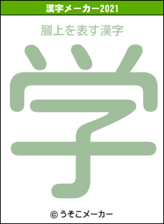 膕上の2021年の漢字メーカー結果