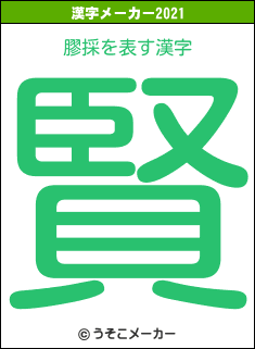 膠採の2021年の漢字メーカー結果