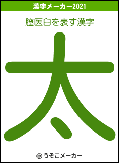 膣医臼の2021年の漢字メーカー結果