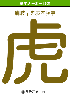 膺肢┳の2021年の漢字メーカー結果