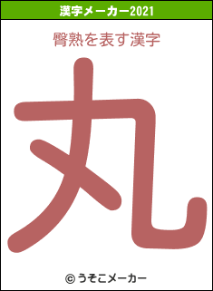 臀熟の2021年の漢字メーカー結果