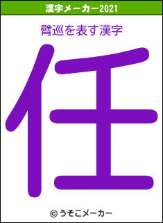 臂巡の2021年の漢字メーカー結果