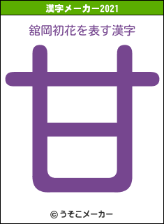舘岡初花の2021年の漢字メーカー結果