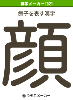 舞子の2021年の漢字メーカー結果