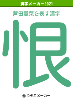 芦田愛菜の2021年の漢字メーカー結果