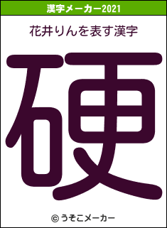 花井りんの2021年の漢字メーカー結果