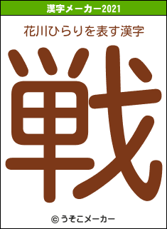 花川ひらりの2021年の漢字メーカー結果