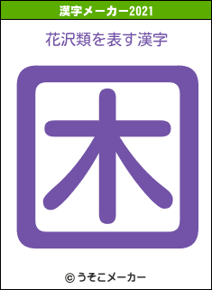 花沢類の2021年の漢字メーカー結果