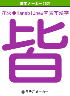 花火◆HanabiJnewの2021年の漢字メーカー結果