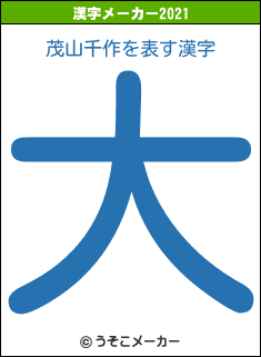 茂山千作の2021年の漢字メーカー結果