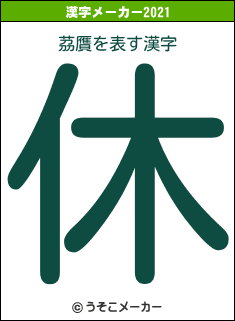 茘贋の2021年の漢字メーカー結果