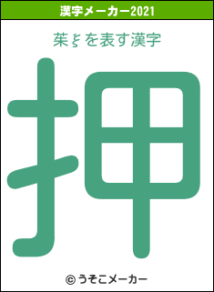 茱ξの2021年の漢字メーカー結果